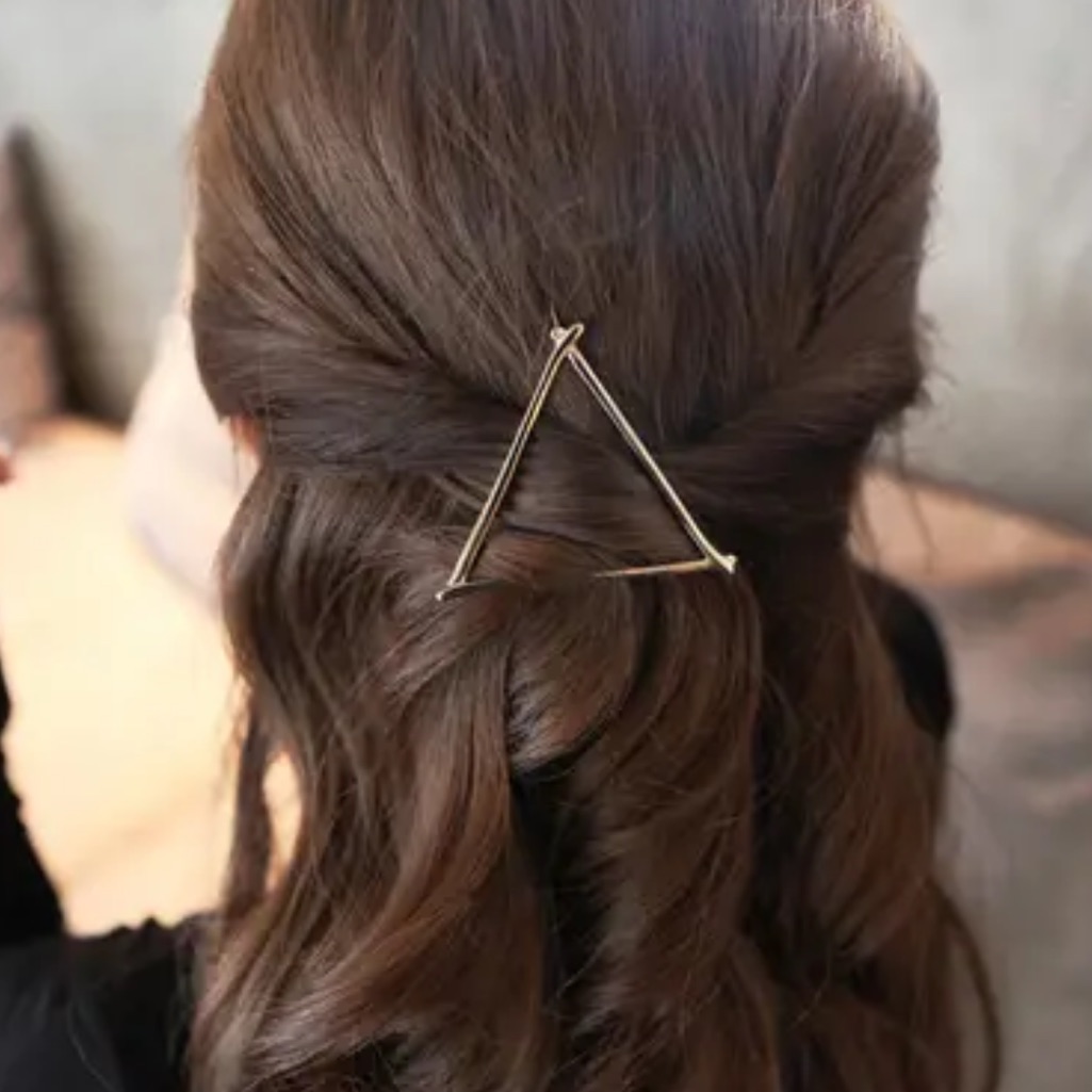 *2/$10 New! Triangle Geometric Hair Clip Barrette Hair Pin Boho Cute